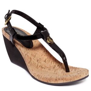 Lauren Ralph Lauren - Reeta Wedges Size 9.5 Black